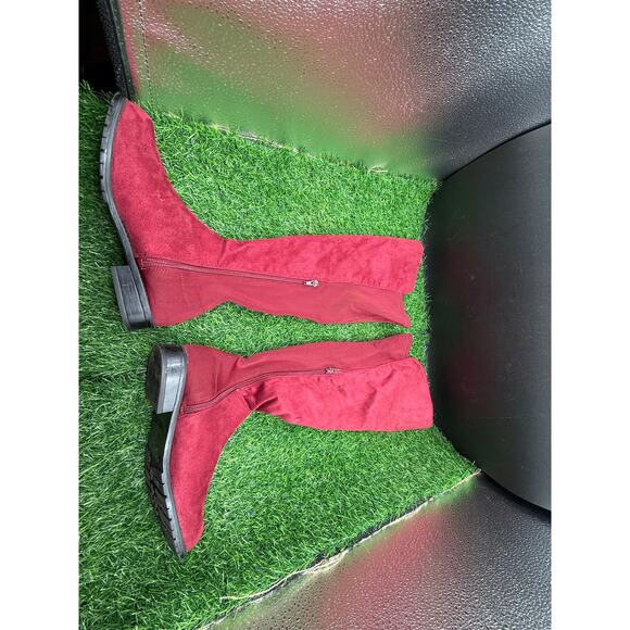 Rouge- Burgundy - Knee High Boots-Size 6.5 W - Picture 2 of 9